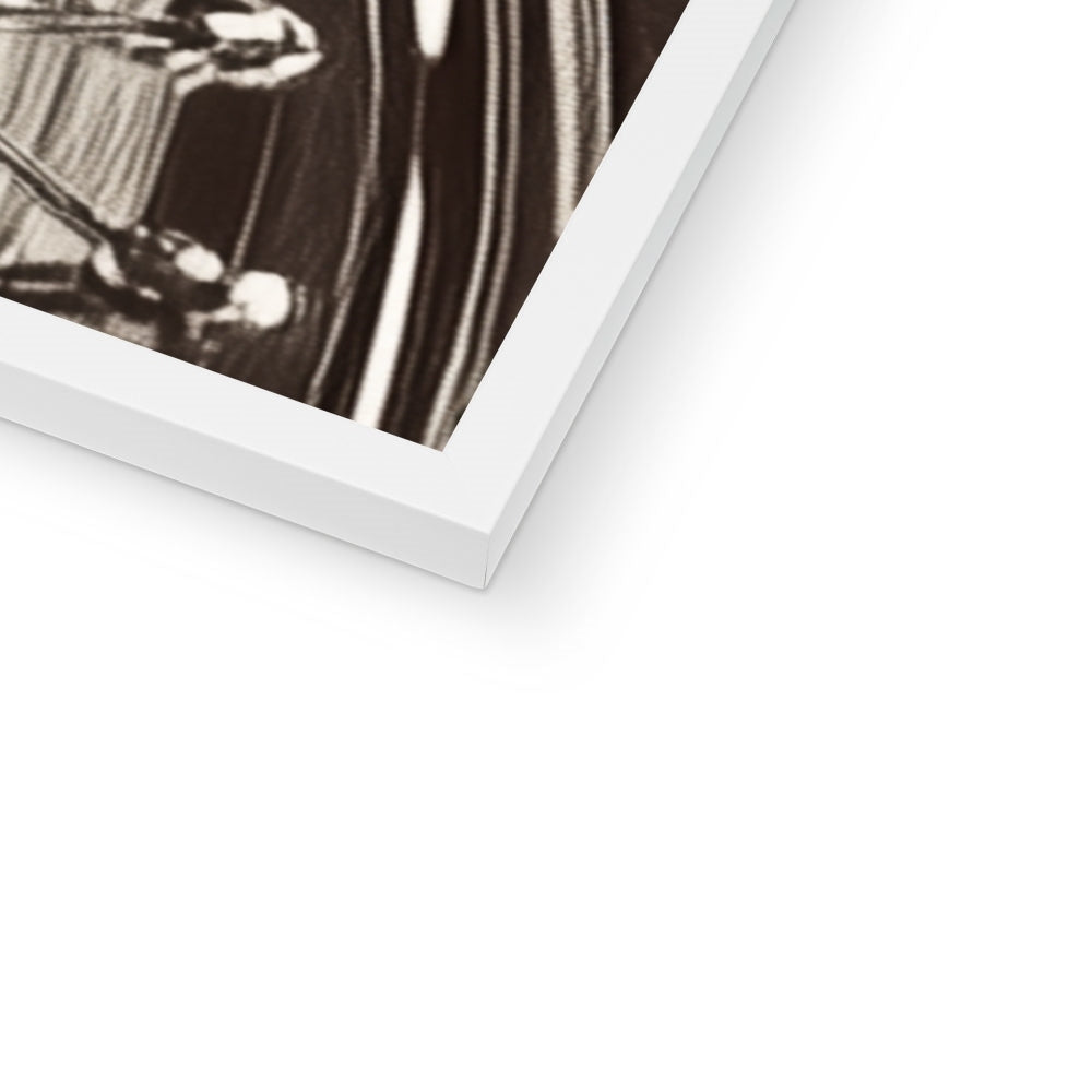 Jen Fargeot Creative | Black & White | Wall Art | Vintage Motorcycle | Framed Print