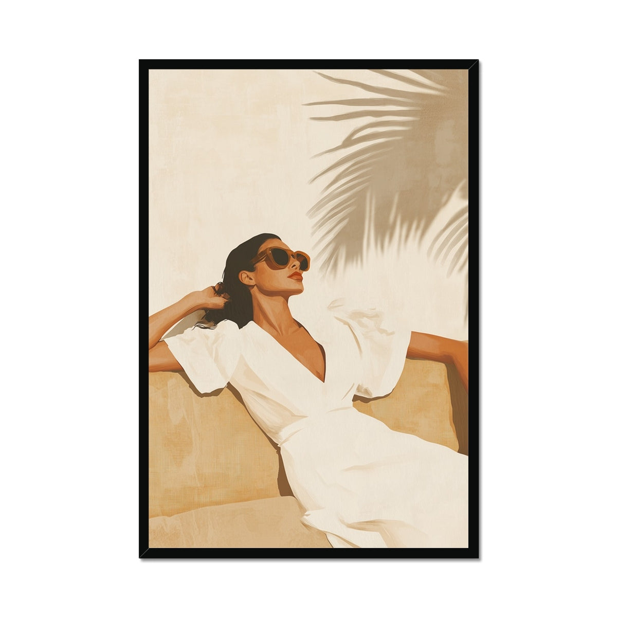 Jen Fargeot Creative | Illustration | Wall Art | Chilling in the Sun | Framed Print