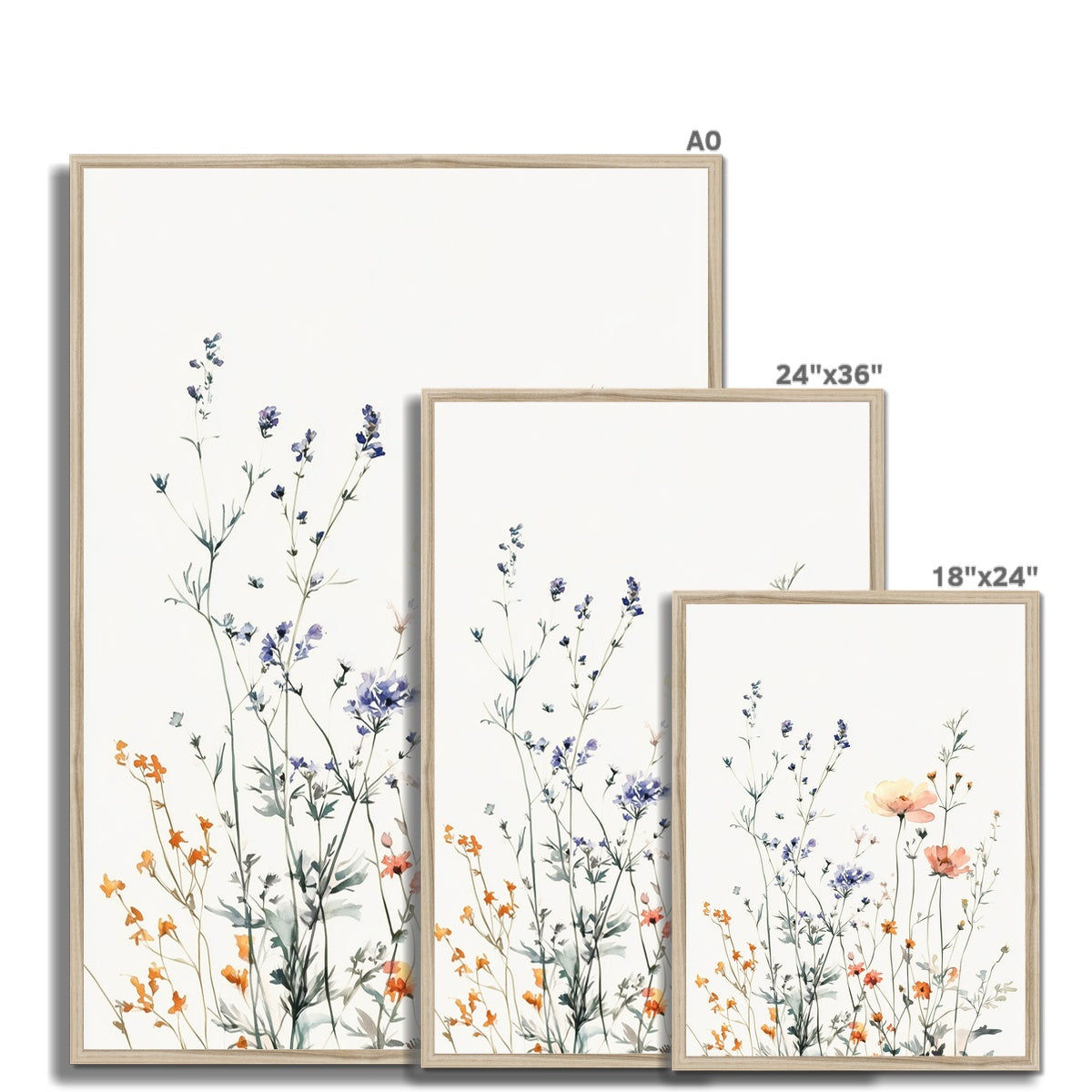 Jen Fargeot Creative | Botanical | Wall Art | The Wildflowers and The Lavender | Framed Print