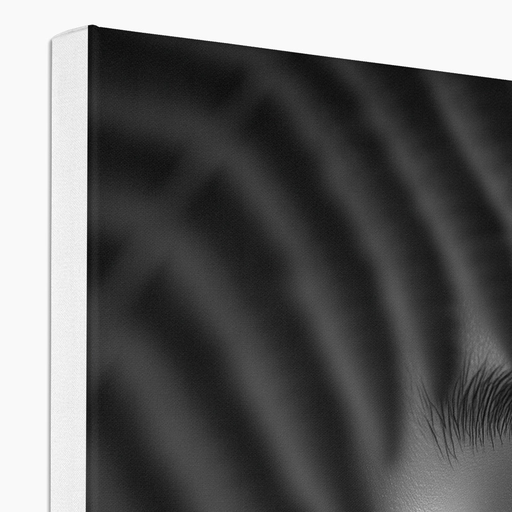 Jen Fargeot Creative | Black & White | Wall Art | Girl with Fern Leaves | Canvas
