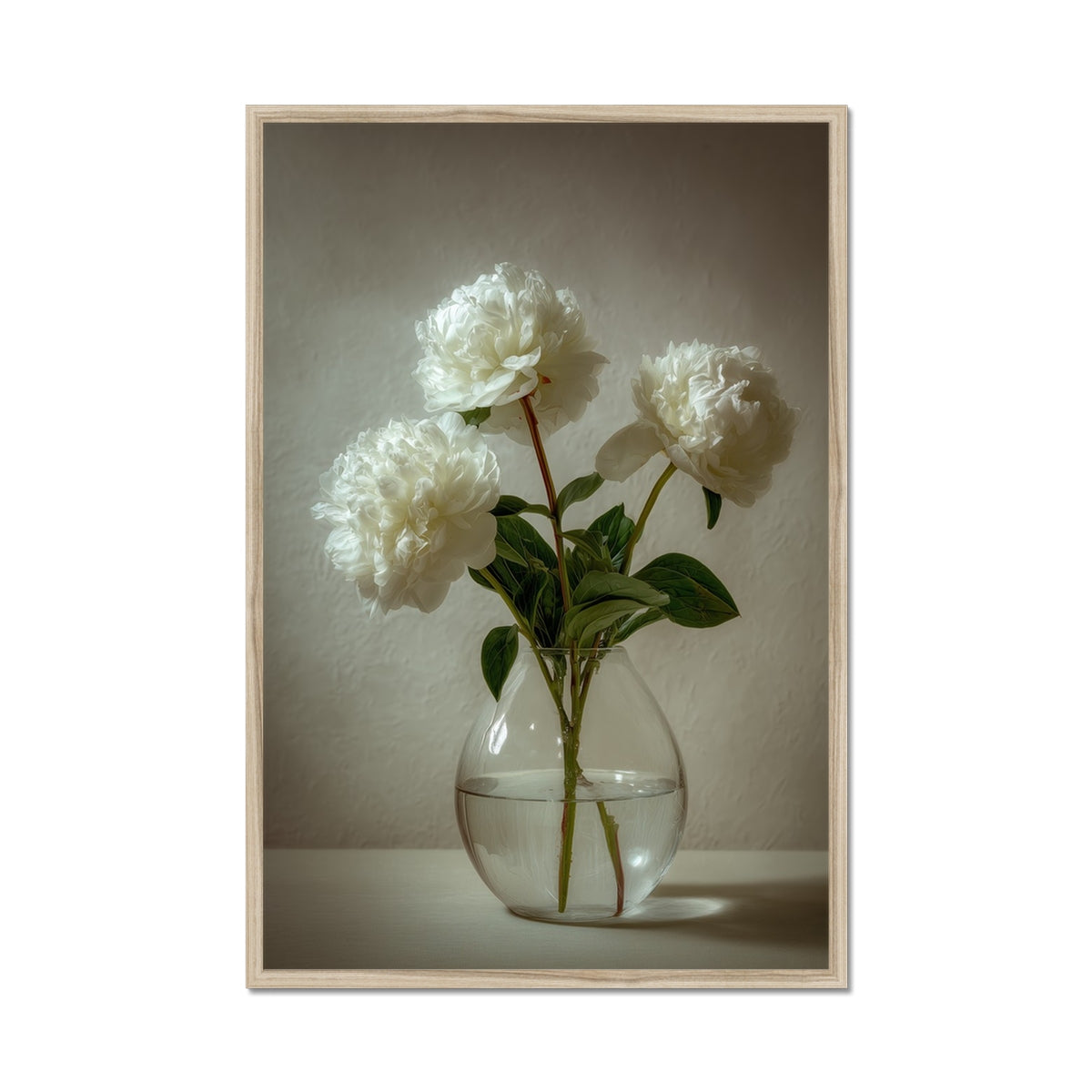 Jen Fargeot Creative | Botanical | Wall Art | White Peonies | Framed Print