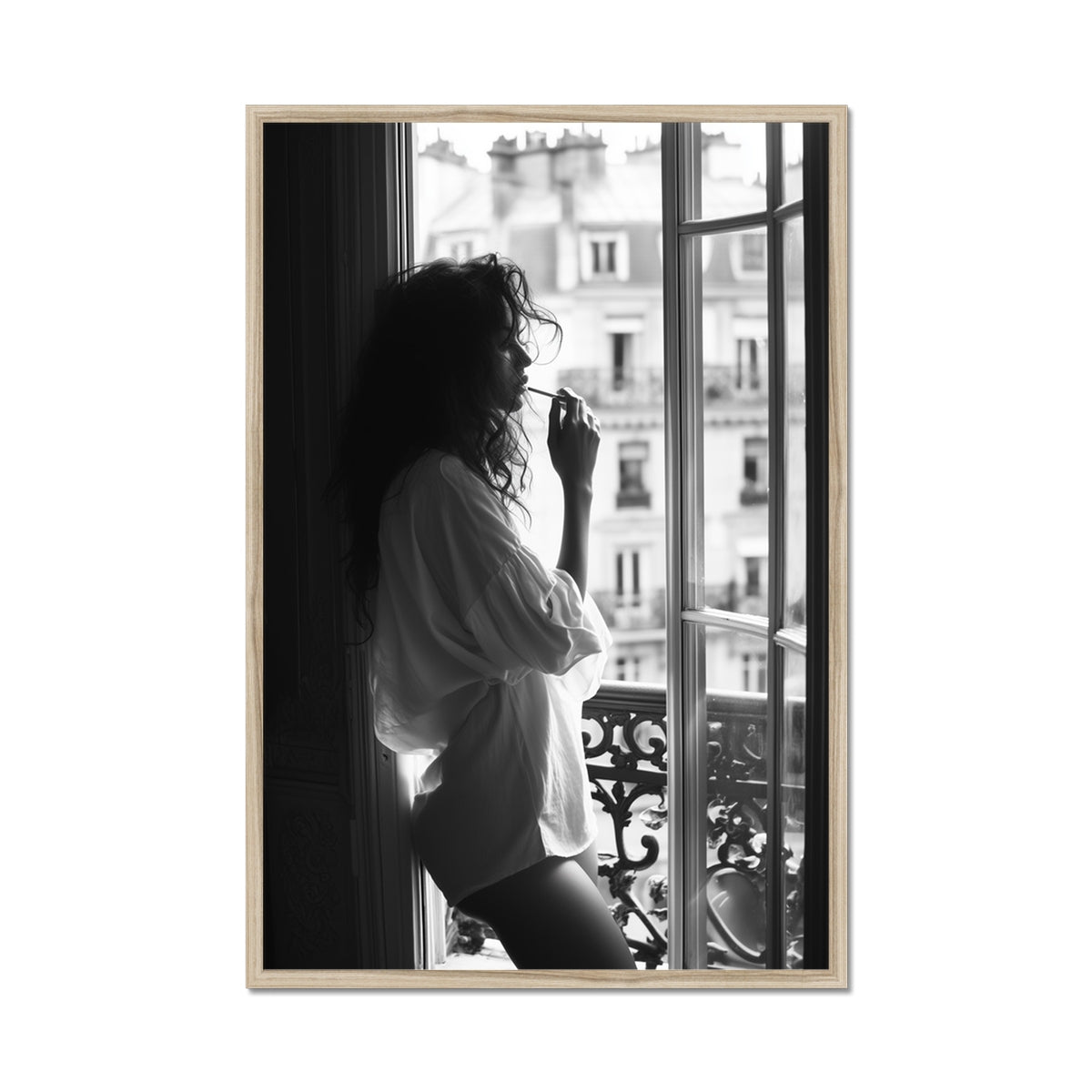 Jen Fargeot Creative | Black & White | Wall Art | At the Window | Framed Print