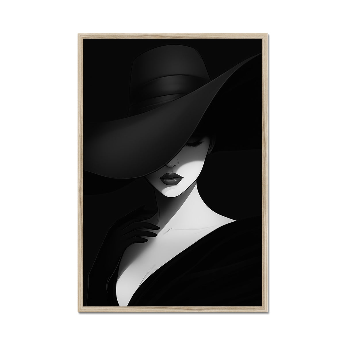 Jen Fargeot Creative | Black & White | Wall Art | Elegant Woman | Framed Print