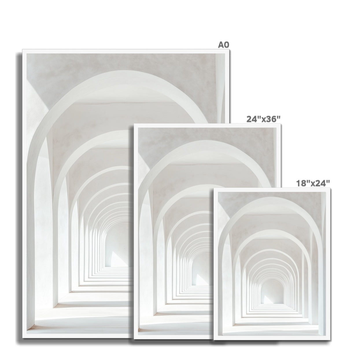 Jen Fargeot Creative | Architecture | Wall Art | White Arches | Framed Print