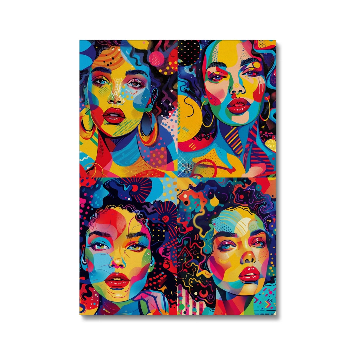 Jen Fargeot Creative | Pop Art | Wall Art | Coralie Quadriptyque | Canvas