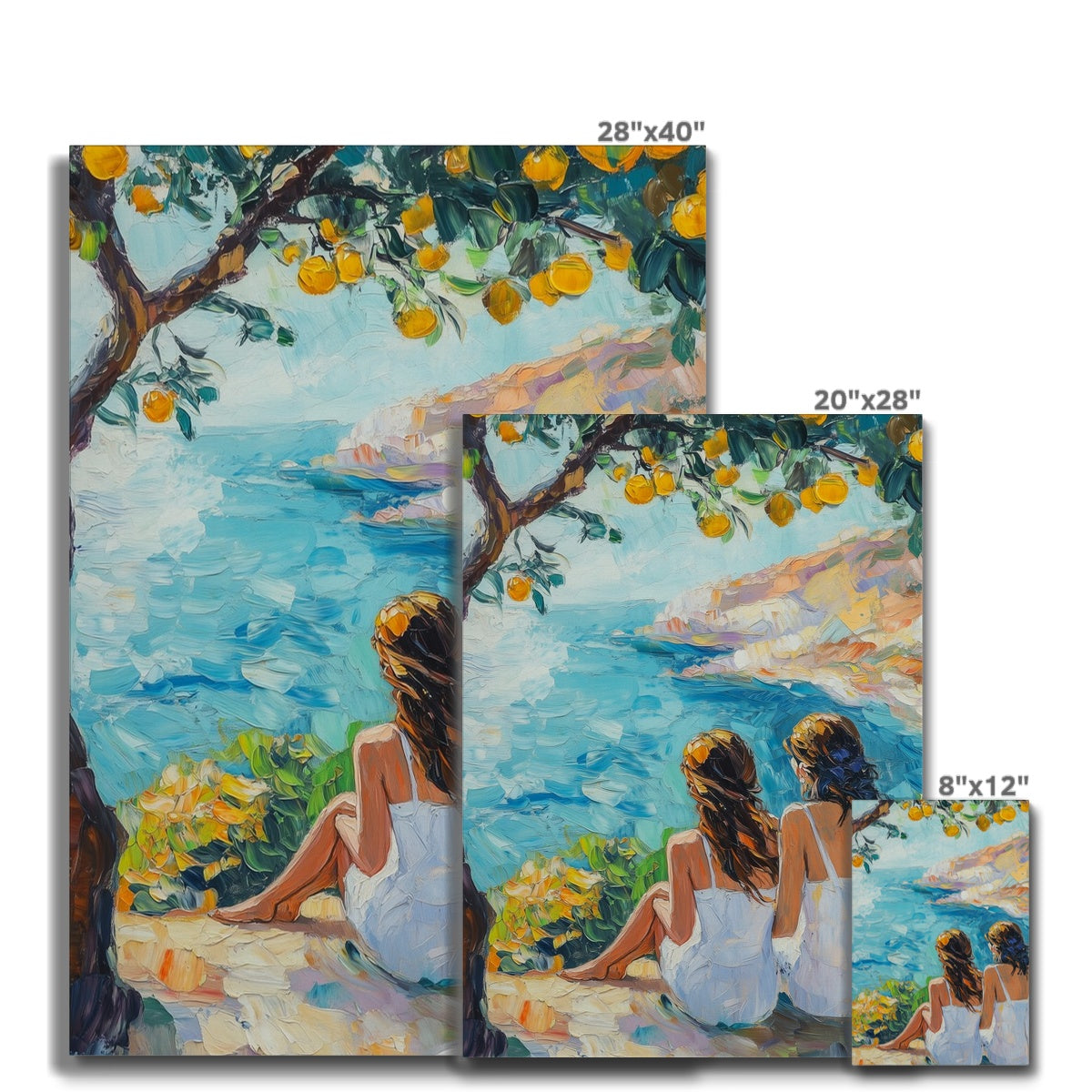 Jen Fargeot Creative | Mediterranean | Wall Art | Friendship Under The Lemon Tree (3) | Canvas