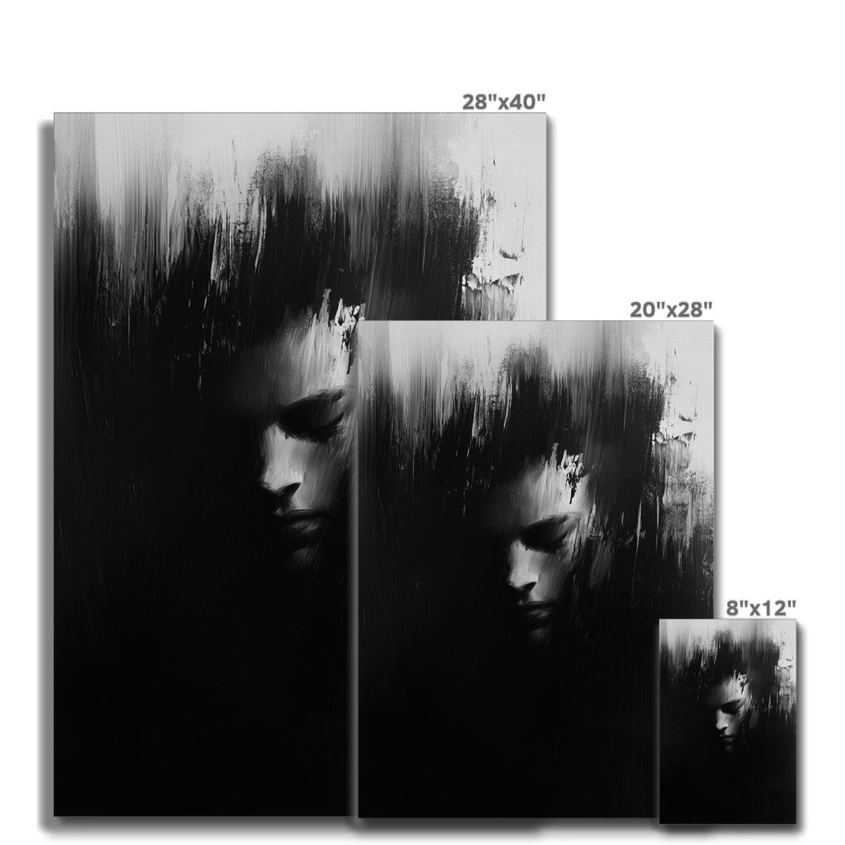 Jen Fargeot Creative | Black & White | Wall Art | Solitude in Shadows | Canvas