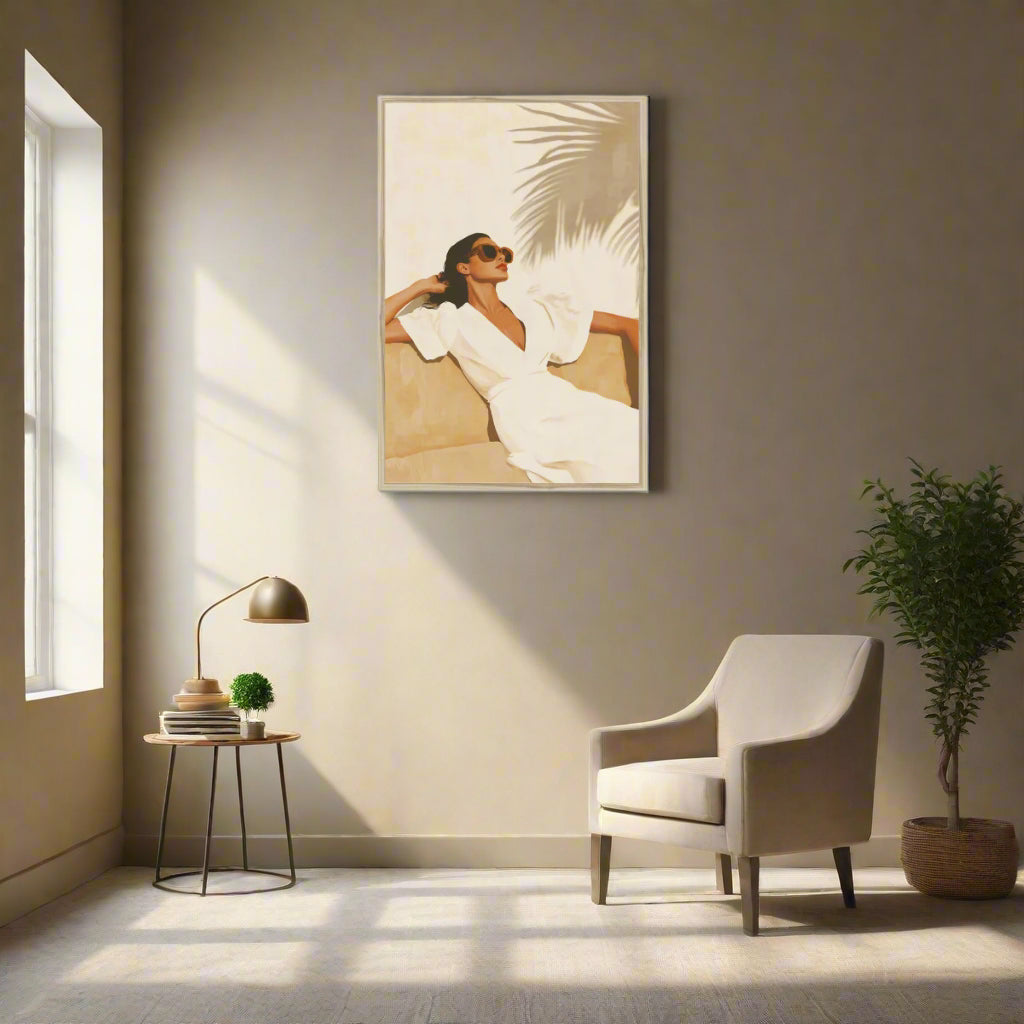 Jen Fargeot Creative | Illustration | Wall Art | Chilling in the Sun | Framed Print