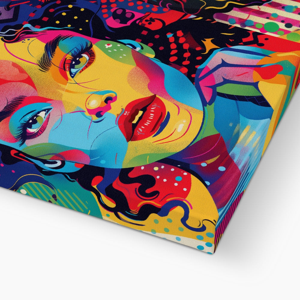 Jen Fargeot Creative | Pop Art | Wall Art | Coralie Quadriptyque | Canvas