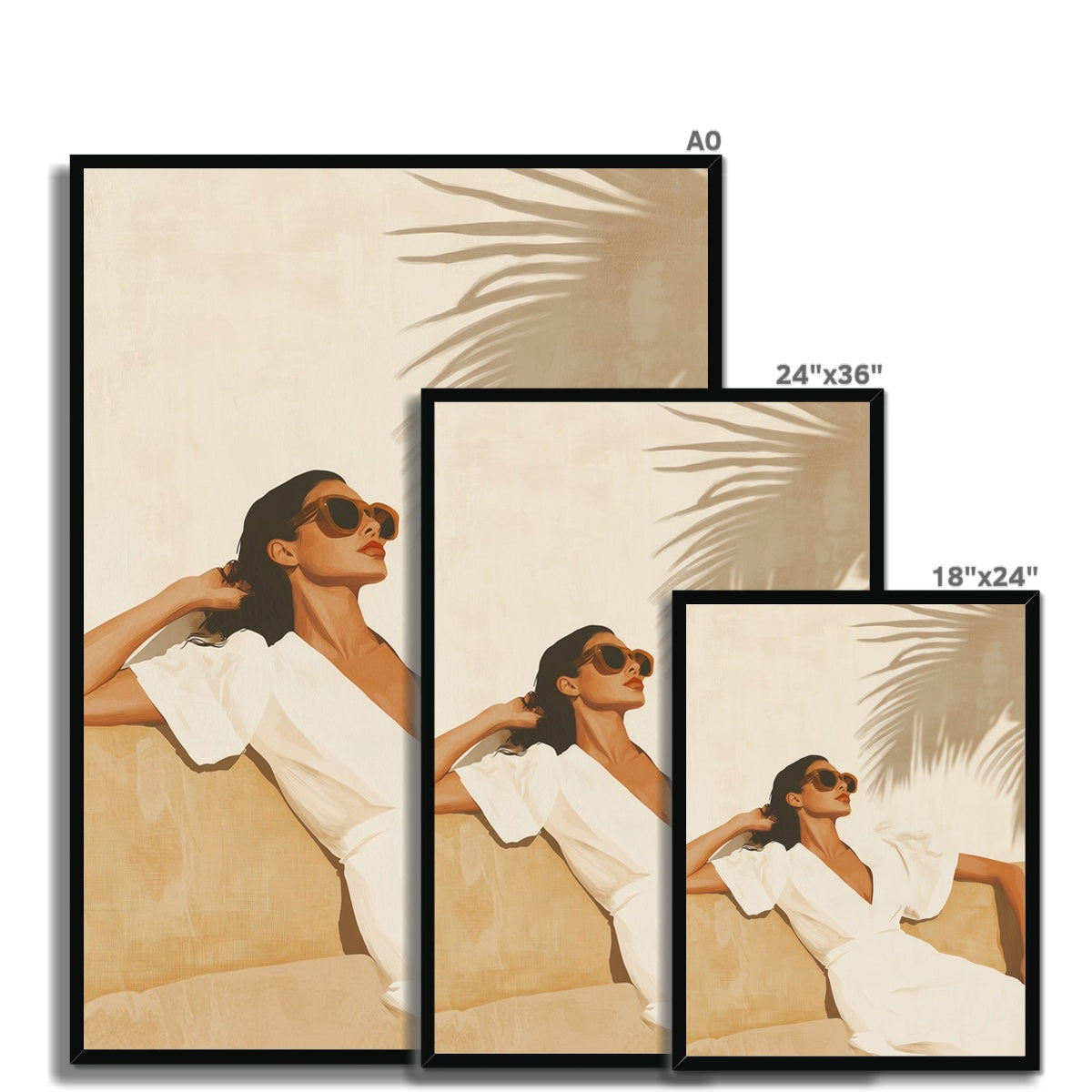 Jen Fargeot Creative | Illustration | Wall Art | Chilling in the Sun | Framed Print