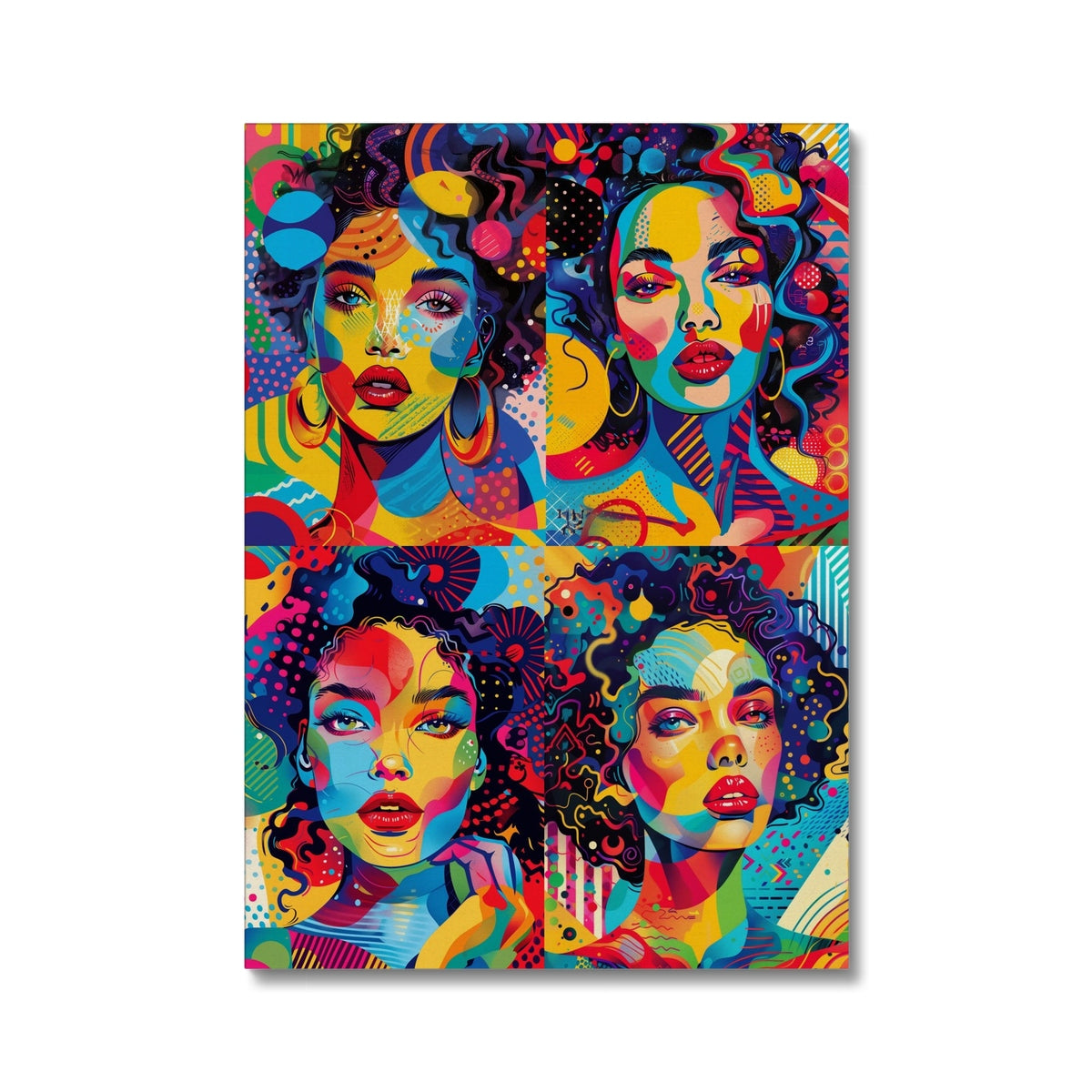 Jen Fargeot Creative | Pop Art | Wall Art | Coralie Quadriptyque | Canvas