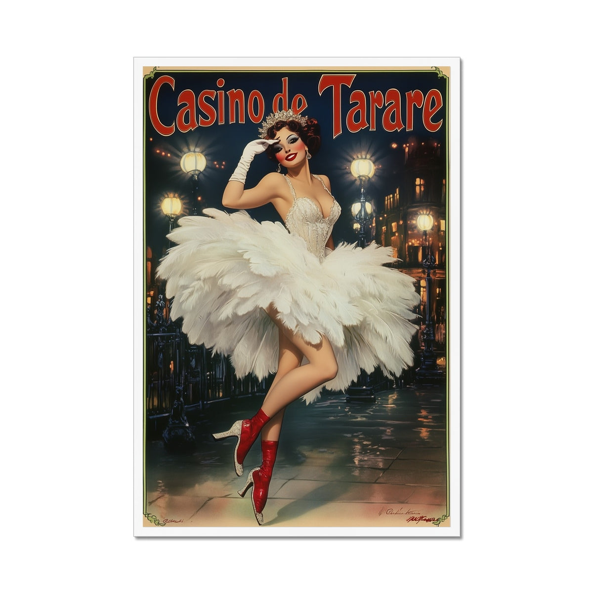 Jen Fargeot Creative | Vintage French | Wall Art | Casino de Tarare | Framed Print