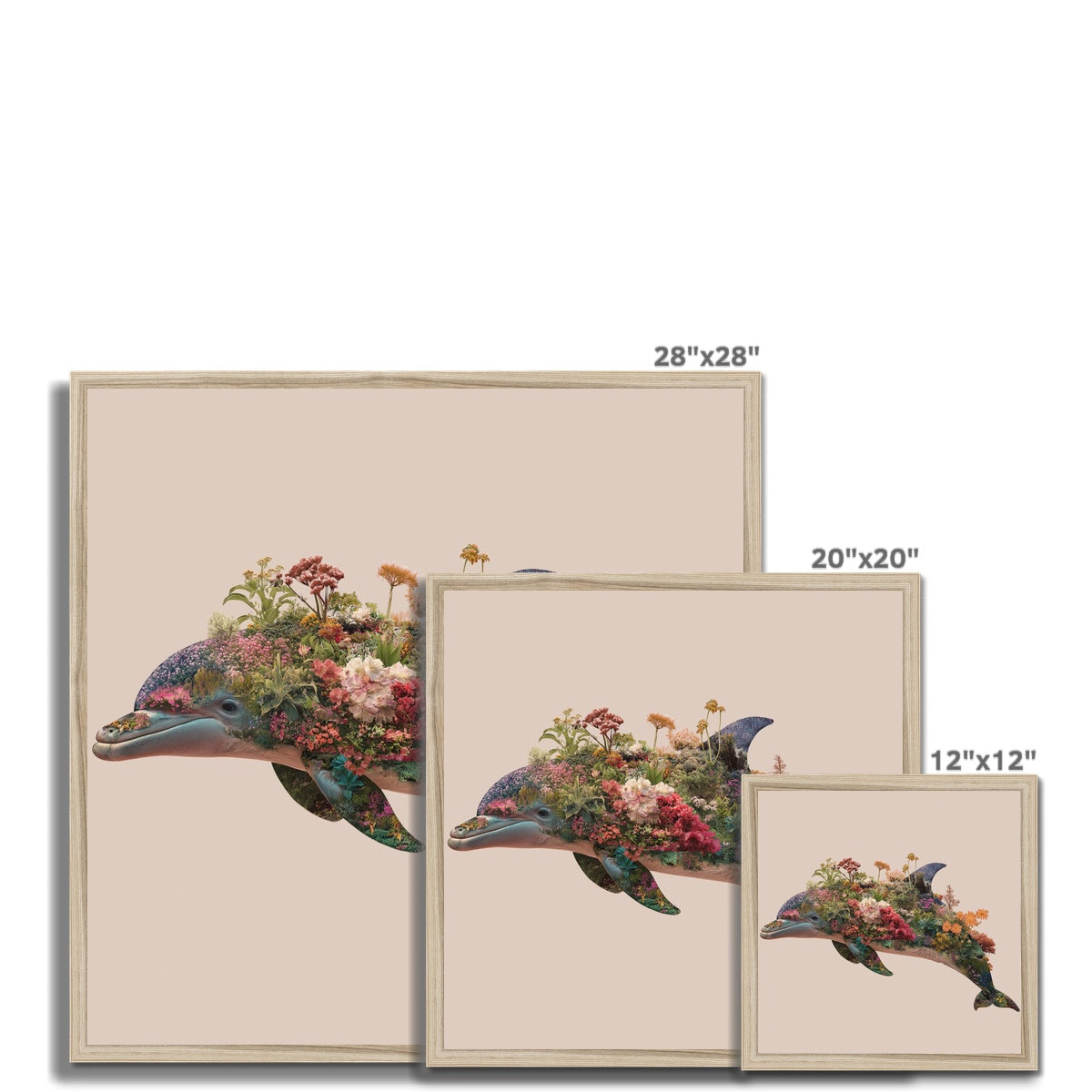 Jen Fargeot Creative | Surreal | Wall Art | Garden Dolphin | Framed Print