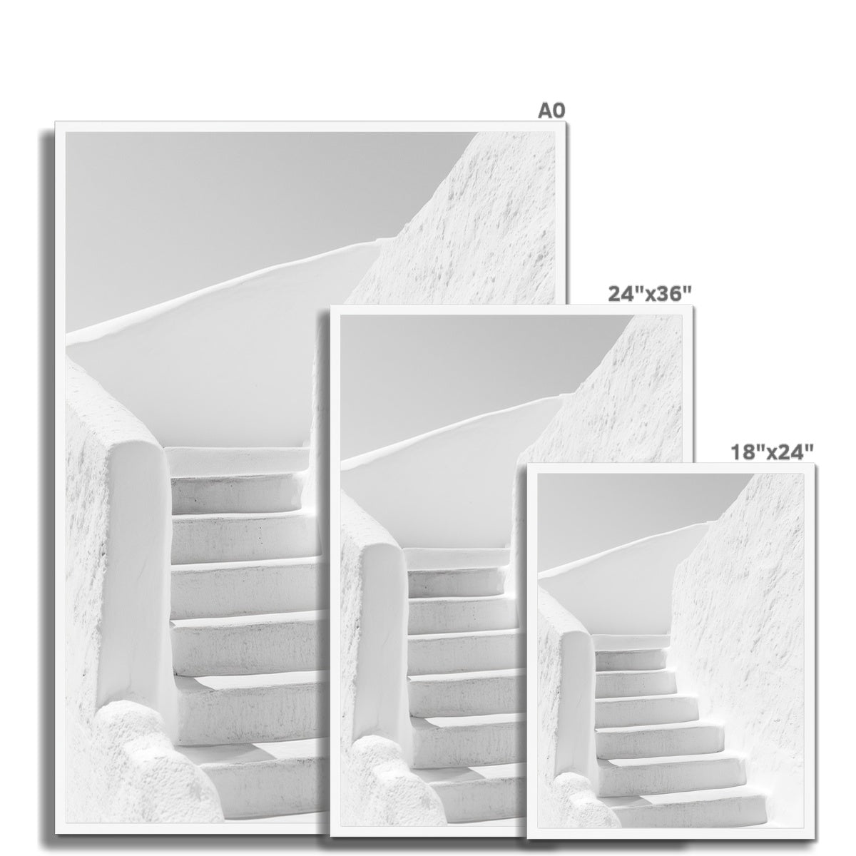 Jen Fargeot Creative | Architecture | Wall Art | White Stairs | Framed Print