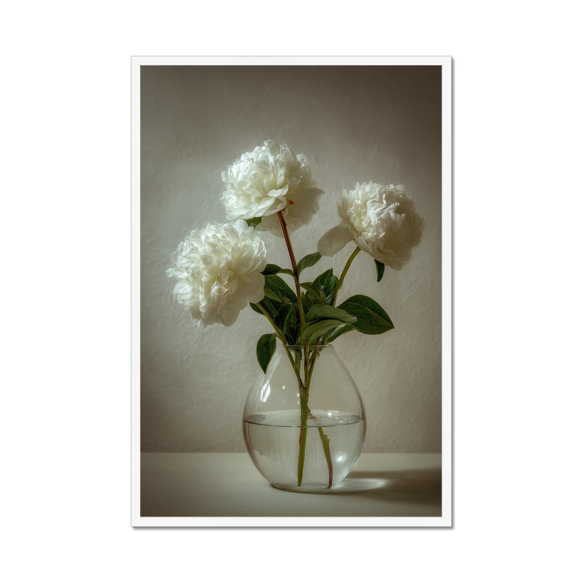 Jen Fargeot Creative | Botanical | Wall Art | White Peonies | Framed Print