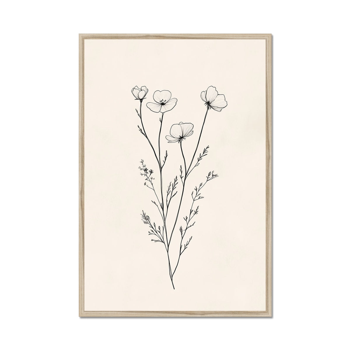 Jen Fargeot Creative | Botanical | Wall Art | Little Flower Bunch (2) | Framed Print