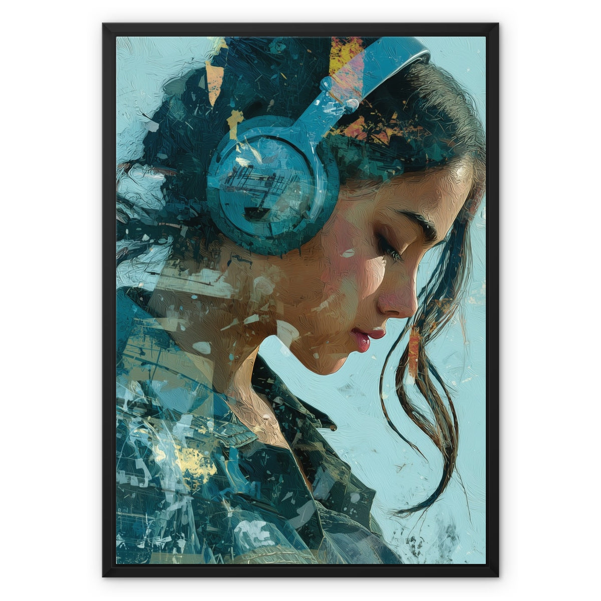 アート・デザイン・音楽 Facing Beauty Portrait | Wall Art | Soundscape | Framed Canvas – Jen Fargeot
