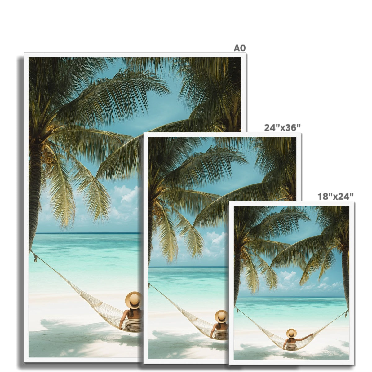 Jen Fargeot Creative | Beach | Wall Art | Underneath the Palm Trees | Framed Print