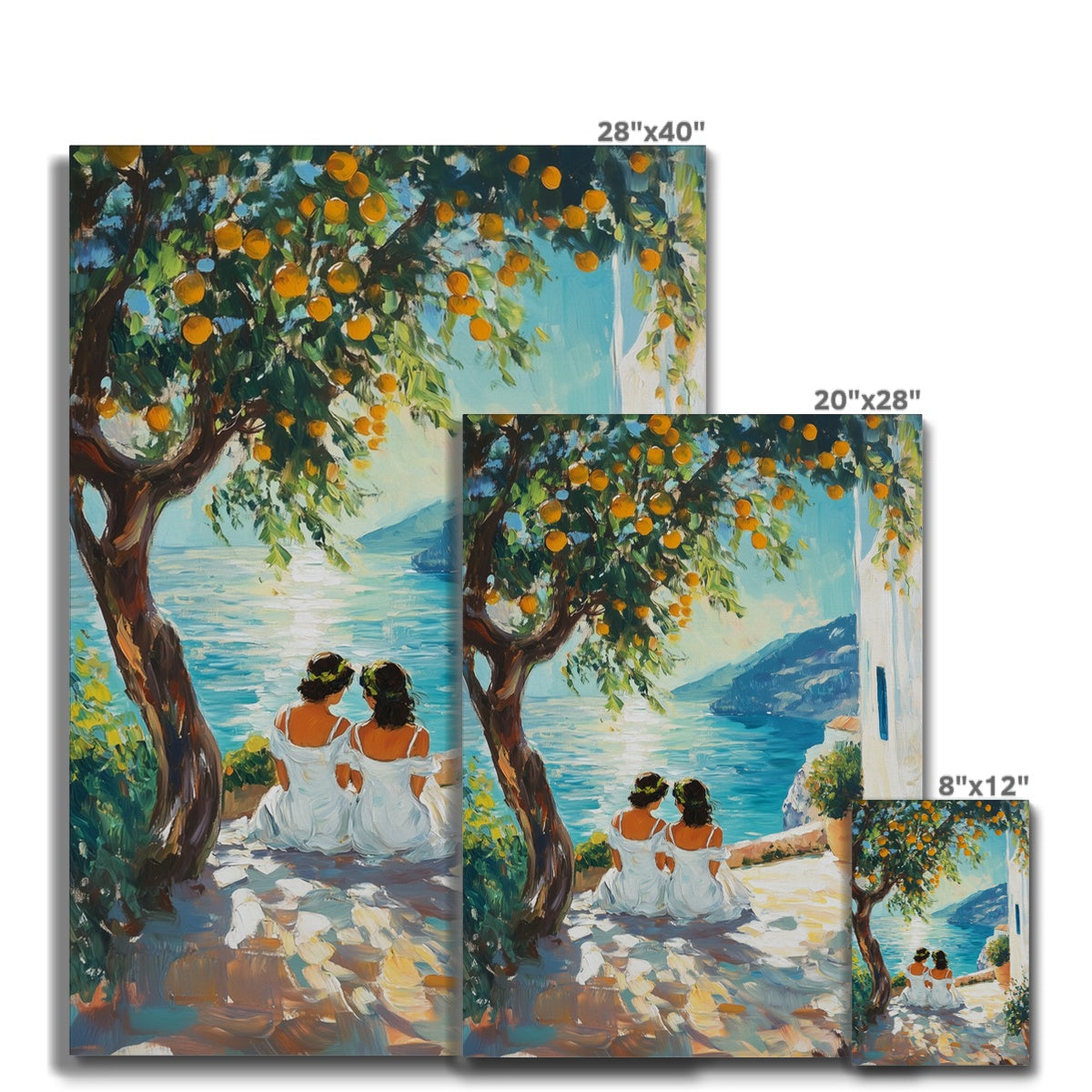 Jen Fargeot Creative | Mediterranean | Wall Art | Friendship Under The Lemon Tree (2) | Canvas