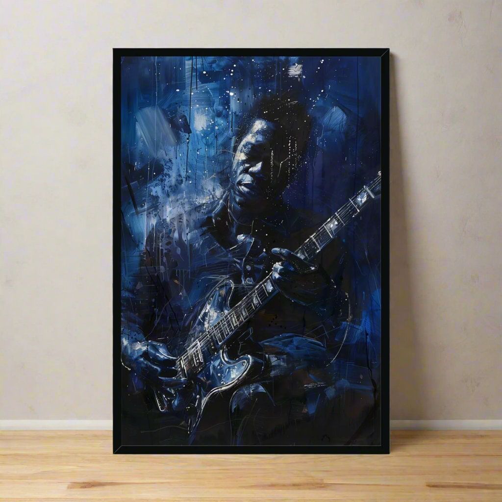 Jen Fargeot Creative | Jazz | Wall Art | Guitar Man Henry | Framed Print
