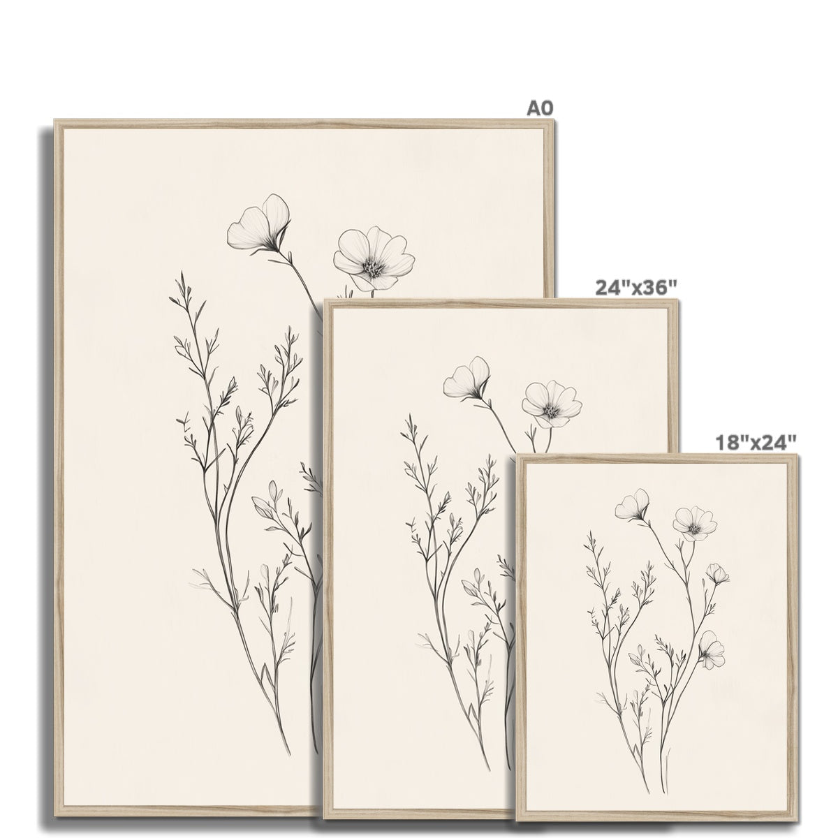 Jen Fargeot Creative | Botanical | Wall Art | Little Flower Bunch | Framed Print