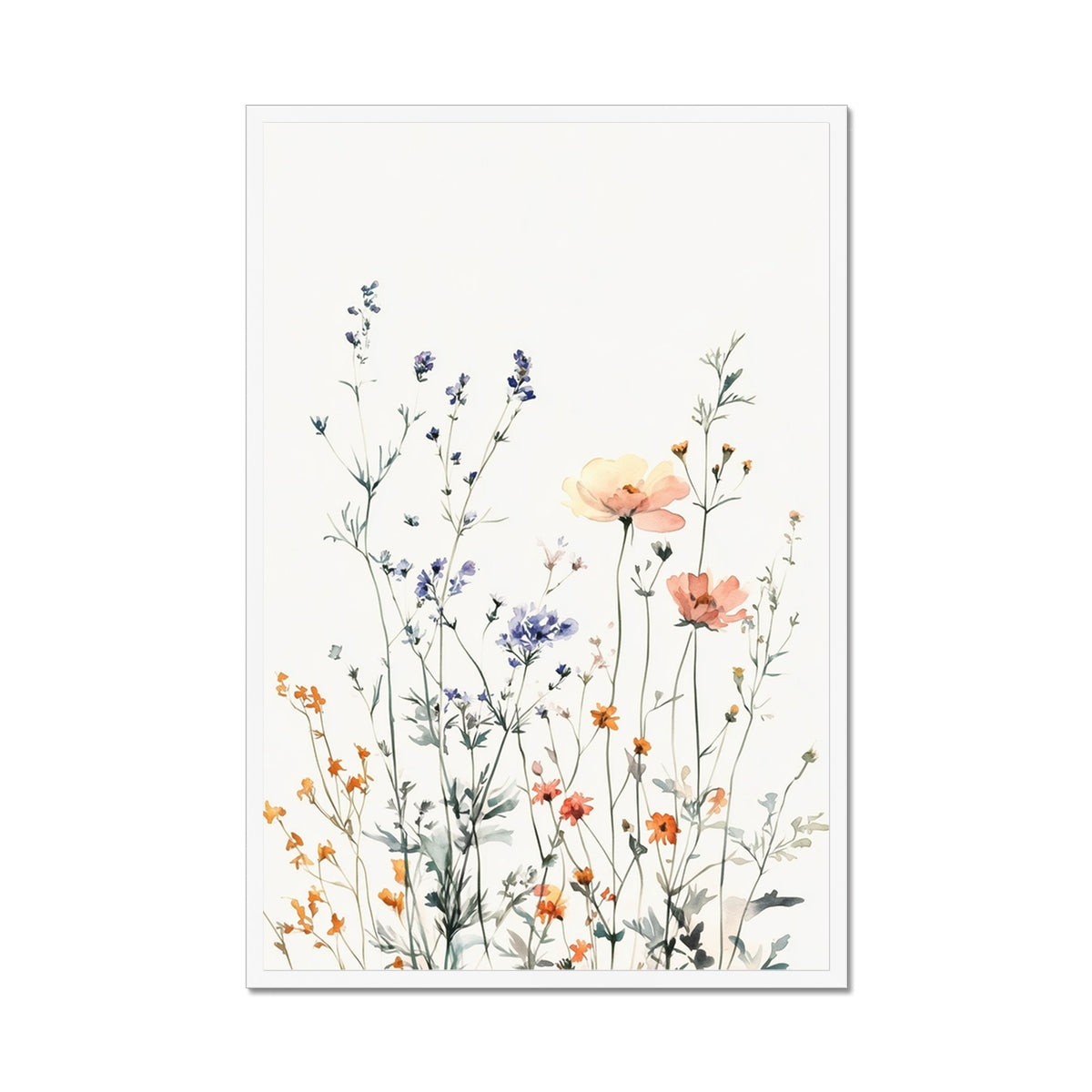 Jen Fargeot Creative | Botanical | Wall Art | The Wildflowers and The Lavender | Framed Print