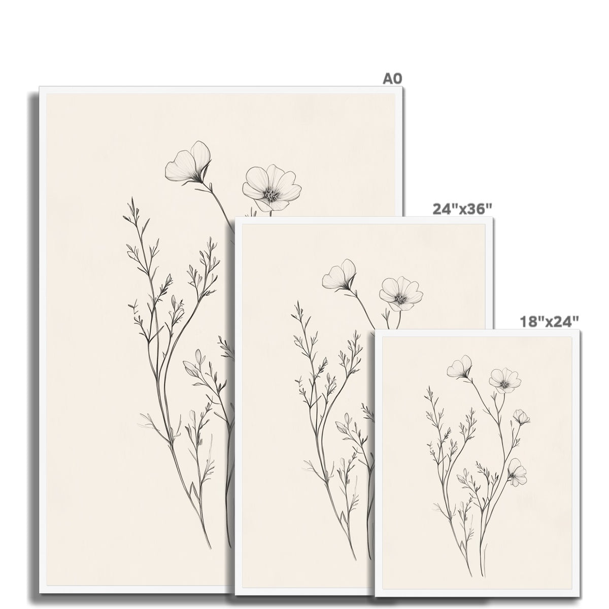 Jen Fargeot Creative | Botanical | Wall Art | Little Flower Bunch | Framed Print