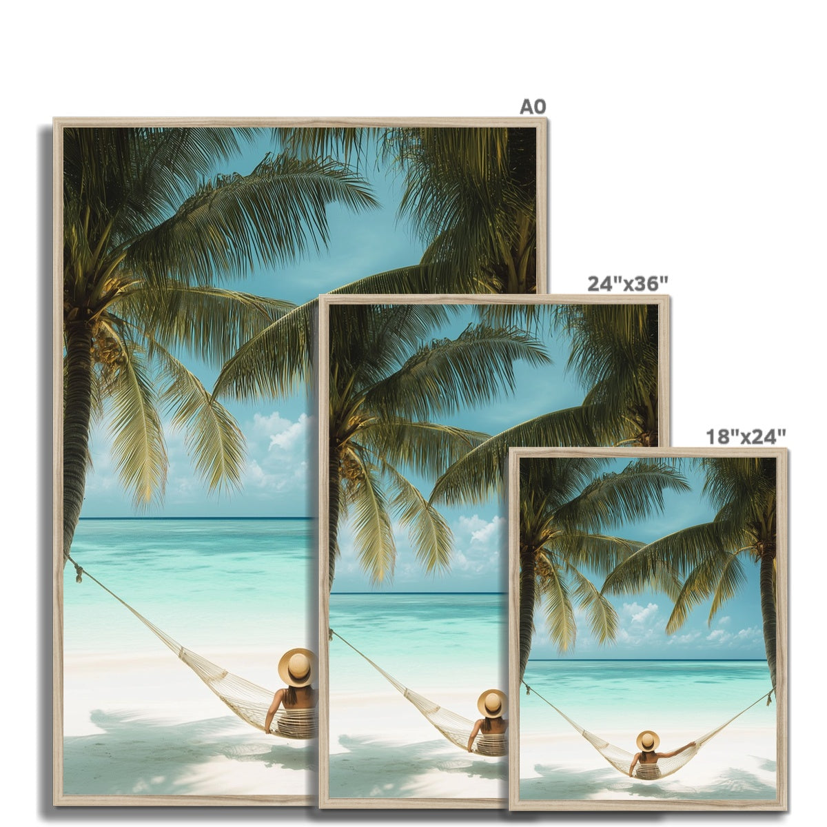 Jen Fargeot Creative | Beach | Wall Art | Underneath the Palm Trees | Framed Print