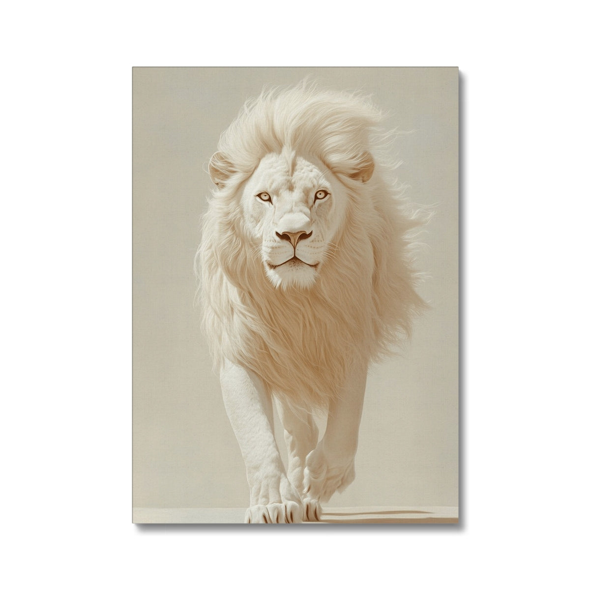 Jen Fargeot Creative | Animal | Wall Art | Majestic White Lion | Canvas