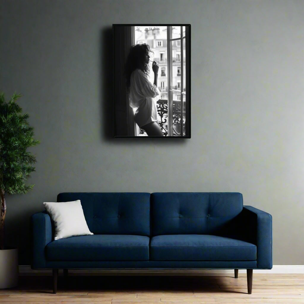 Jen Fargeot Creative | Black & White | Wall Art | At the Window | Framed Print