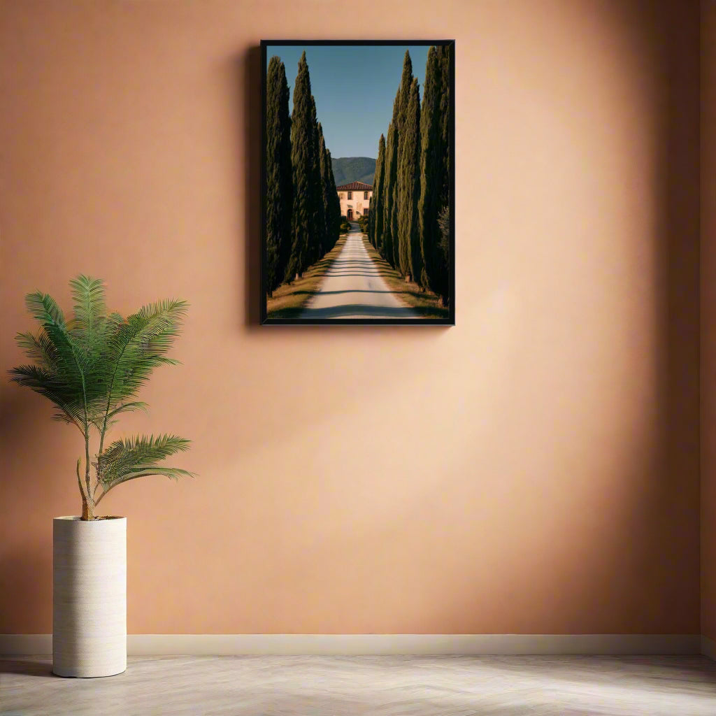 Jen Fargeot Creative | Mediterranean | Wall Art | A Tuscany Road | Framed Print