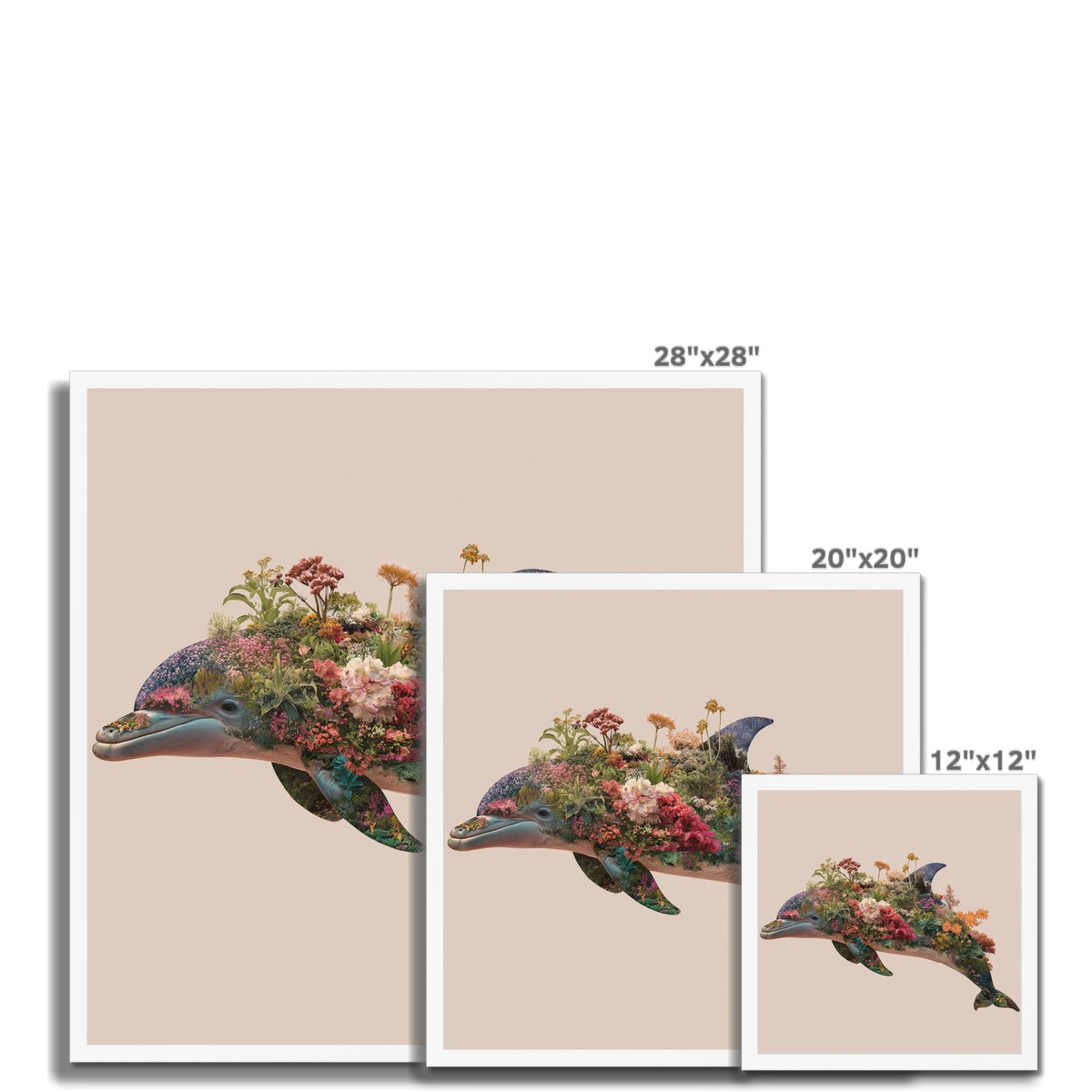 Jen Fargeot Creative | Surreal | Wall Art | Garden Dolphin | Framed Print