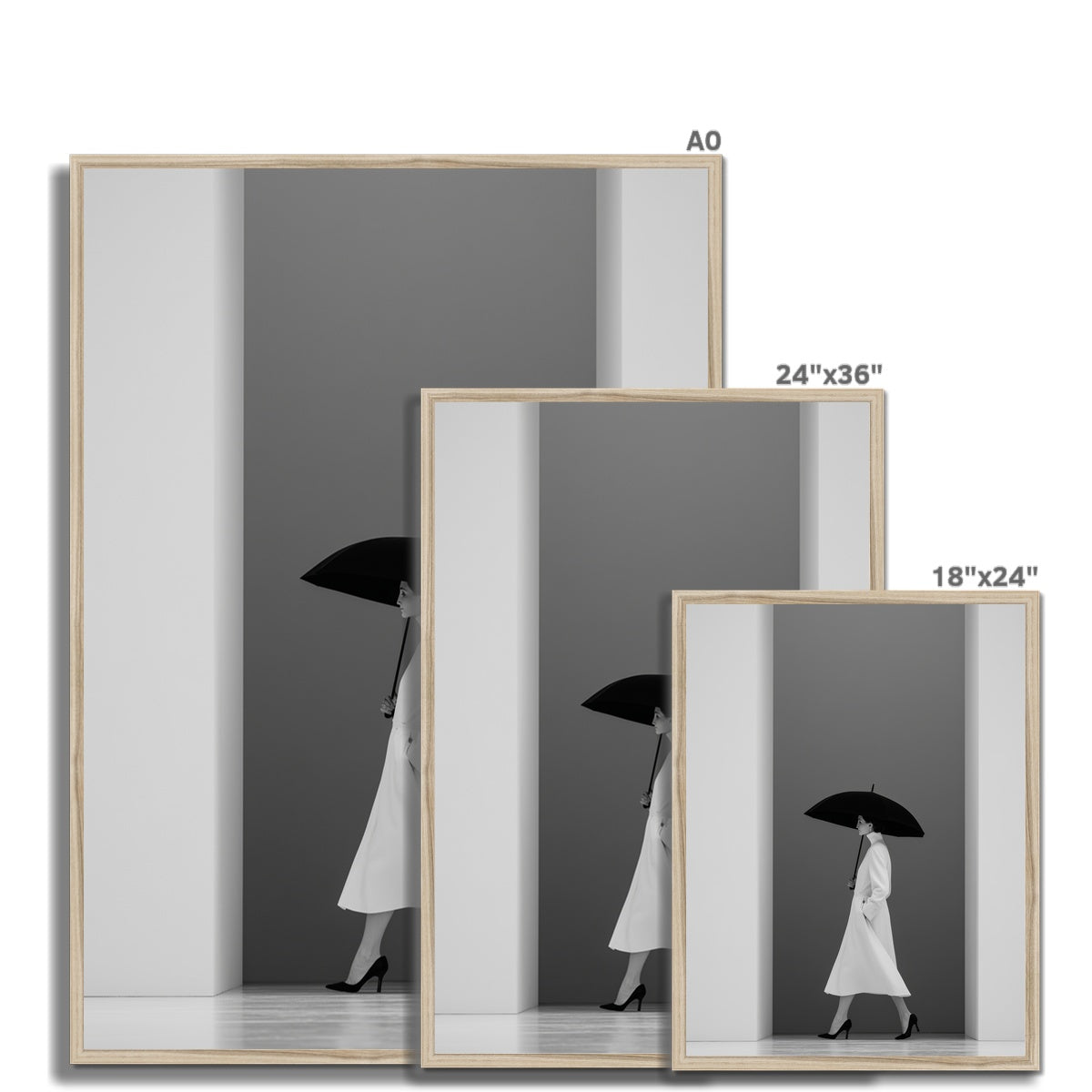 Jen Fargeot Creative | Fashion | Wall Art | The Model and The Umbrella | Framed Print