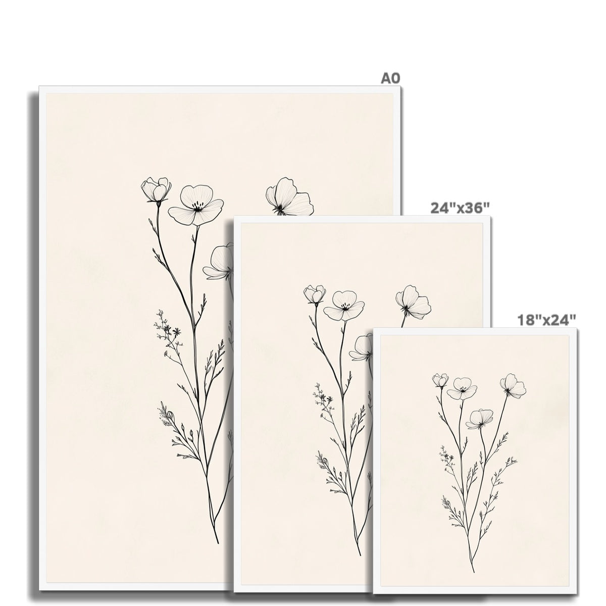 Jen Fargeot Creative | Botanical | Wall Art | Little Flower Bunch (2) | Framed Print