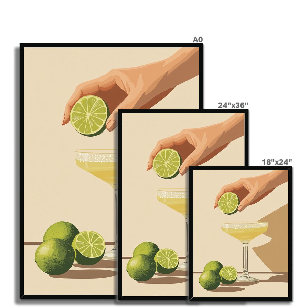 Jen Fargeot Creative | Illustration | Wall Art | Margaritas! | Framed Print
