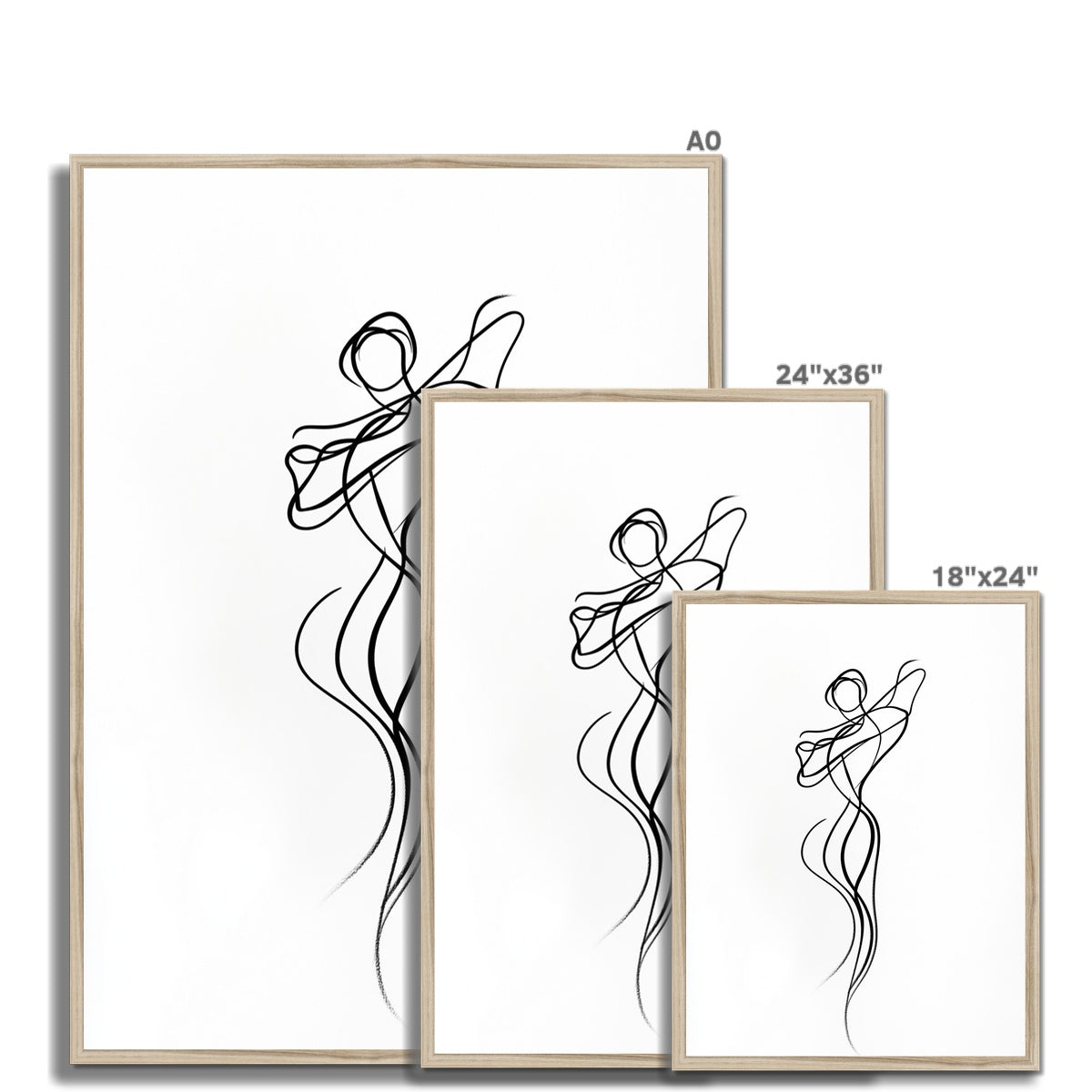 Jen Fargeot Creative | Minimalist | Wall Art | Dancing Flame | Framed Print
