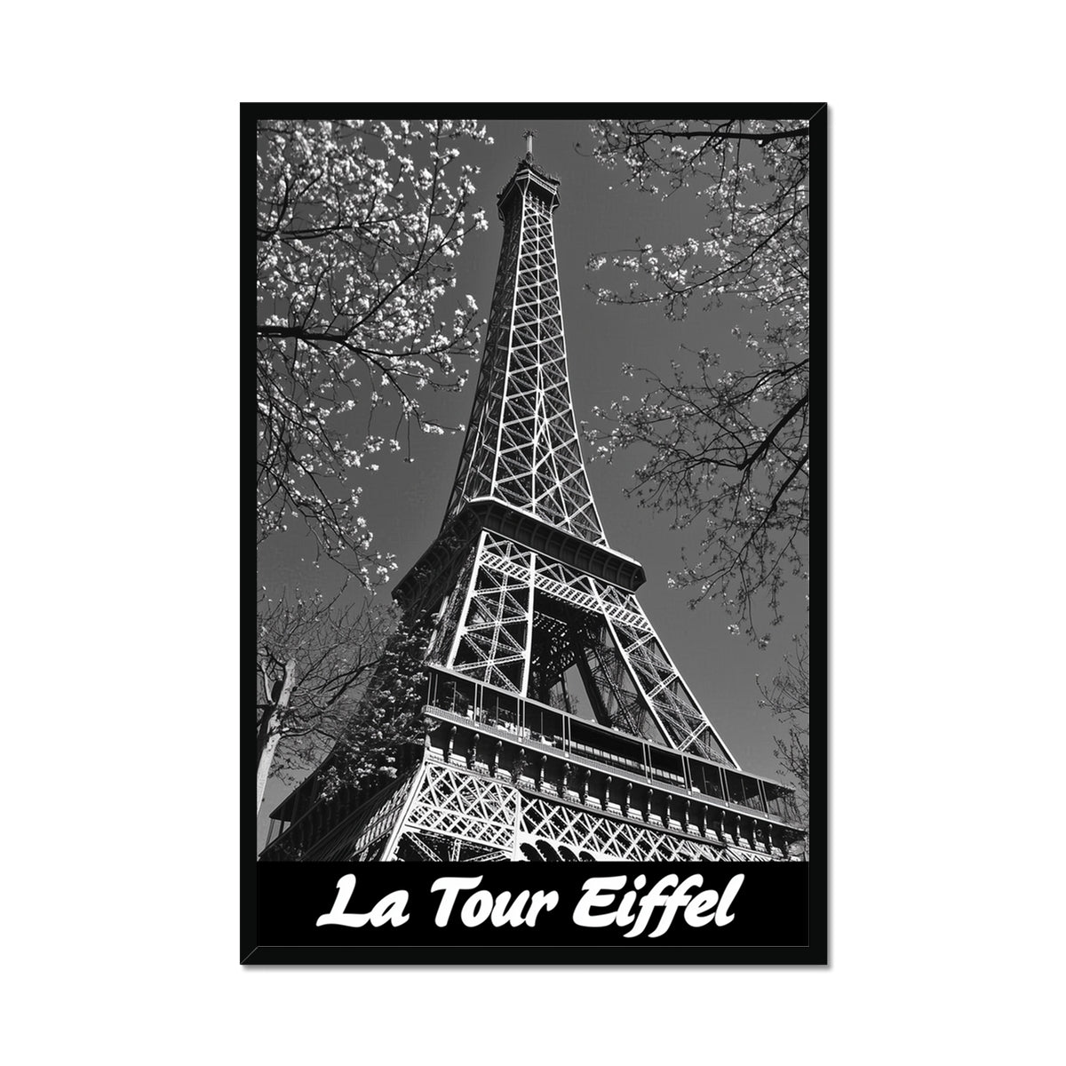 Jen Fargeot Creative | Black & White | Wall Art | La Tour Eiffel | Framed Print