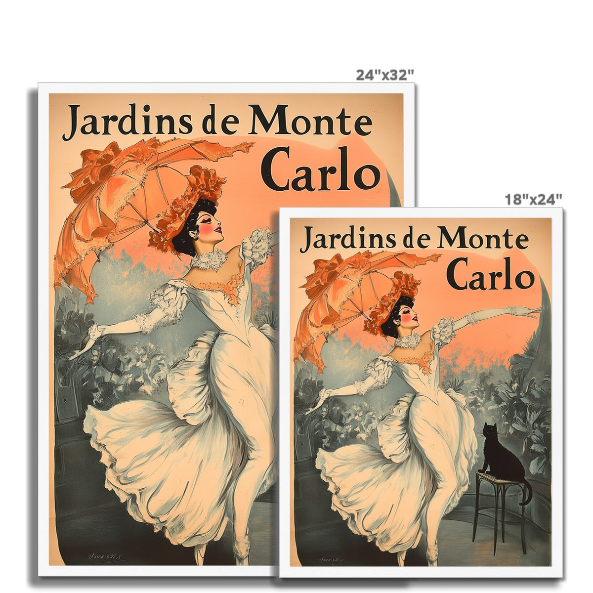 Jen Fargeot Creative | Vintage French | Wall Art | Jardins de Monte Carlo | Framed Print