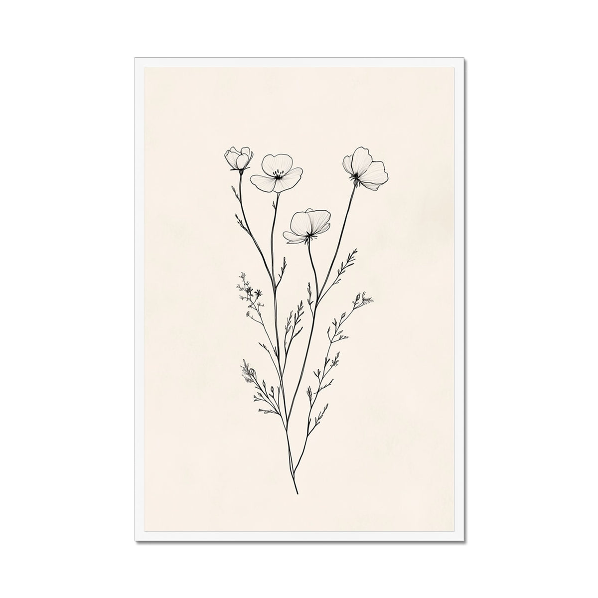 Jen Fargeot Creative | Botanical | Wall Art | Little Flower Bunch (2) | Framed Print