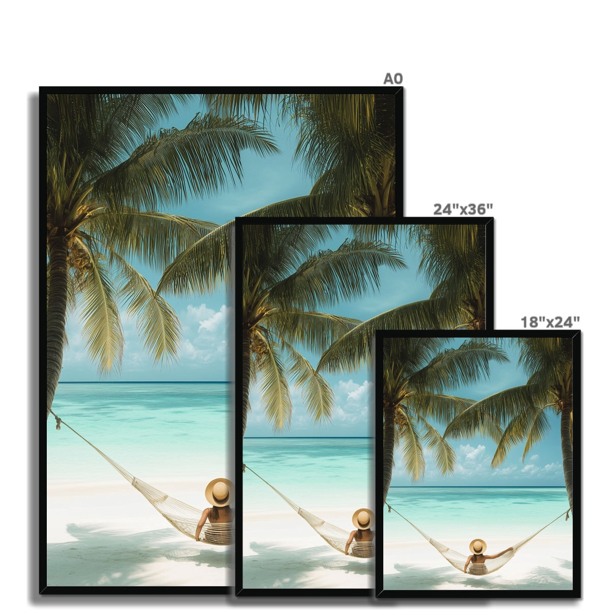 Jen Fargeot Creative | Beach | Wall Art | Underneath the Palm Trees | Framed Print