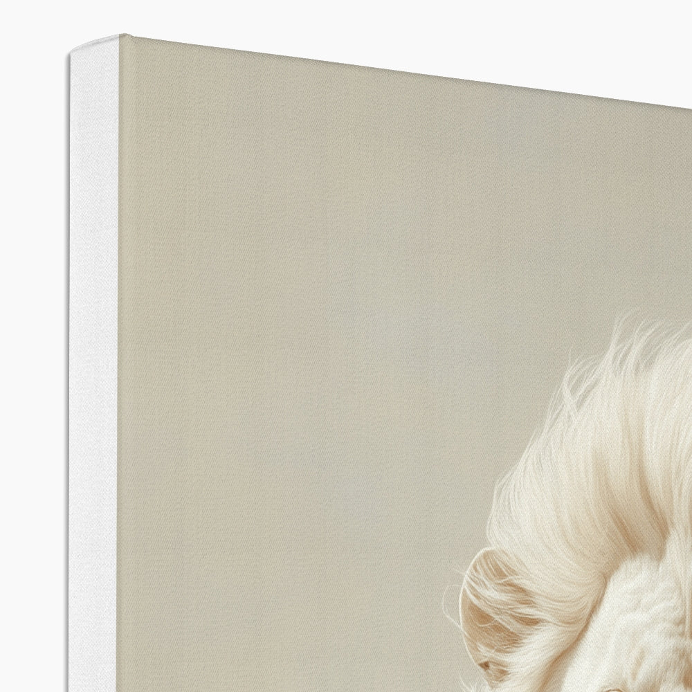 Jen Fargeot Creative | Animal | Wall Art | Majestic White Lion | Canvas