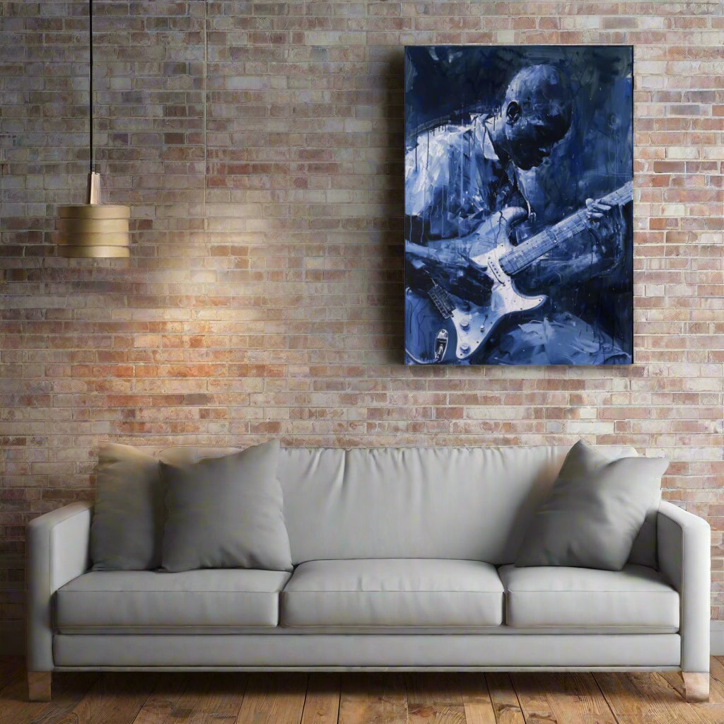 Jen Fargeot Creative | Jazz | Wall Art | Guitar Man John | Canvas