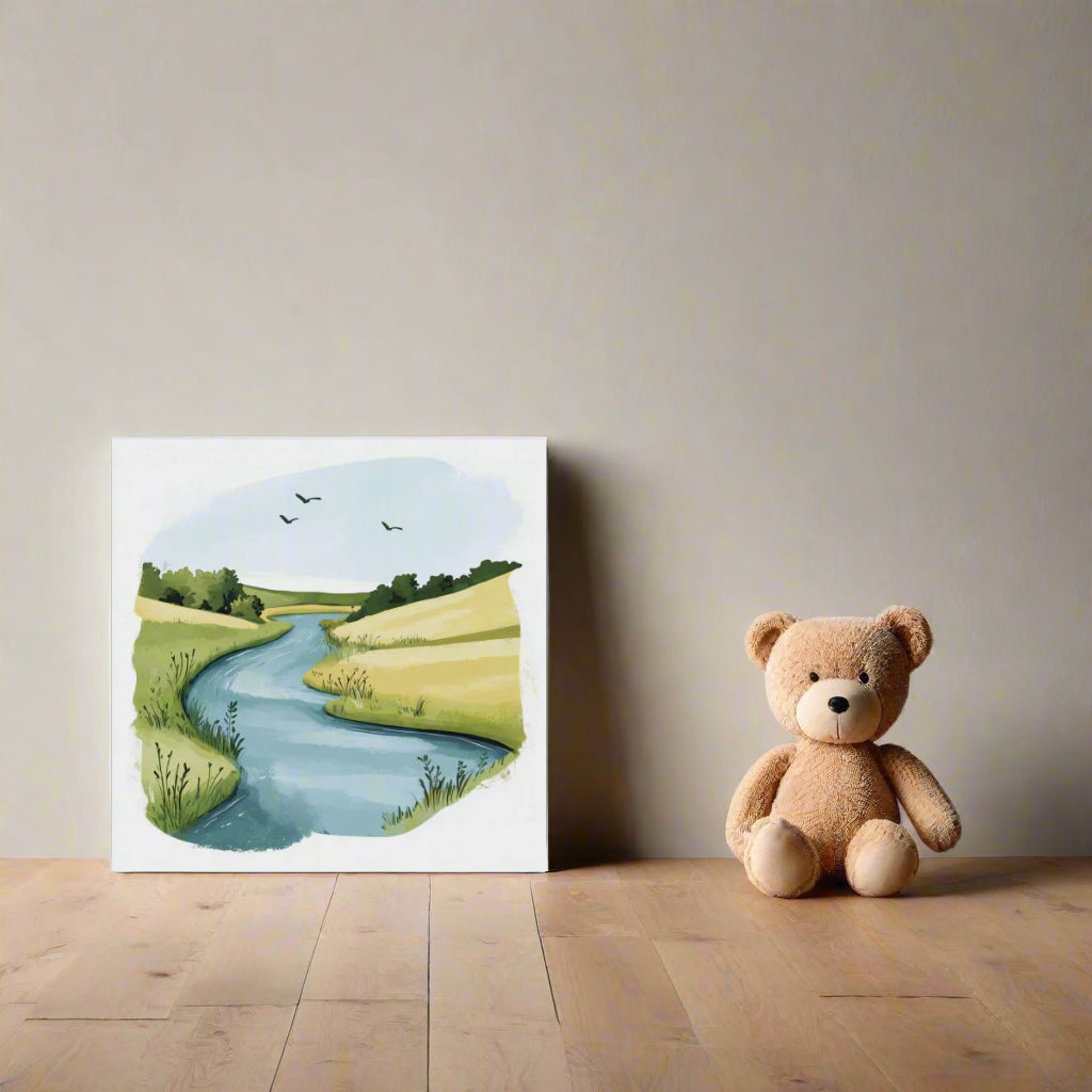 Jen Fargeot Creative | Abstract | Wall Art | Winding River | Canvas
