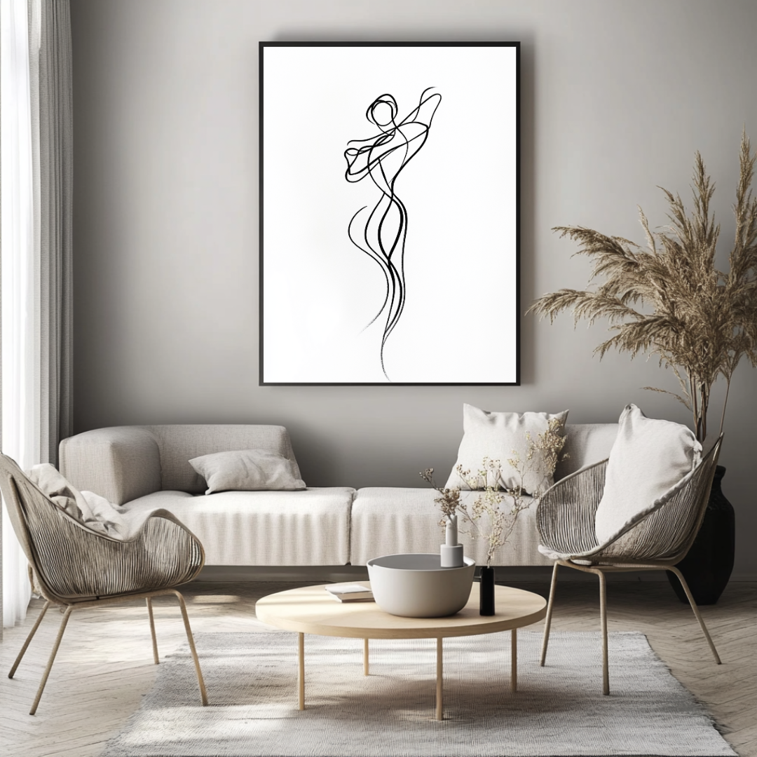 Jen Fargeot Creative | Minimalist | Wall Art | Dancing Flame | Framed Print