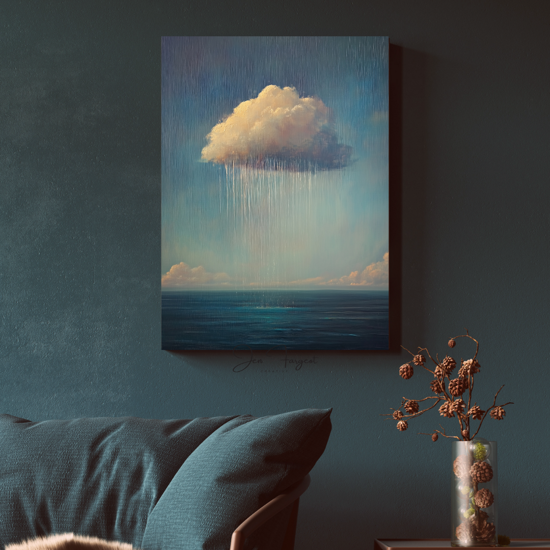 Jen Fargeot Creative | Hyperrealism | Wall Art | Dreaming In Rain | Canvas