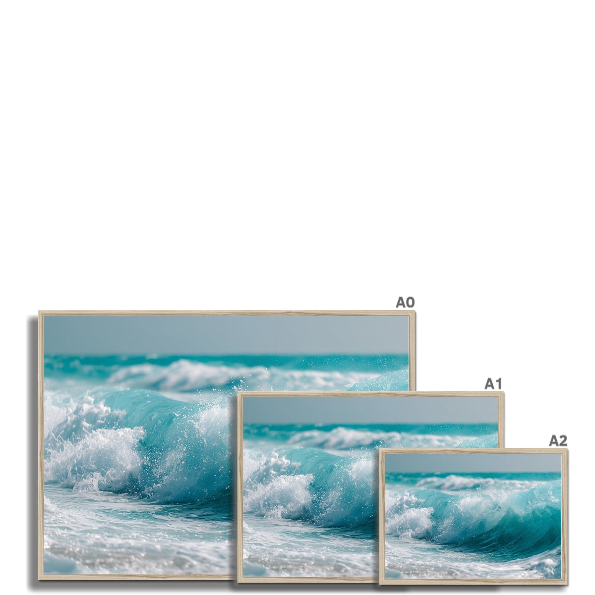 Jen Fargeot Creative | Beach | Wall Art | Crashing Waves (2) | Framed Print