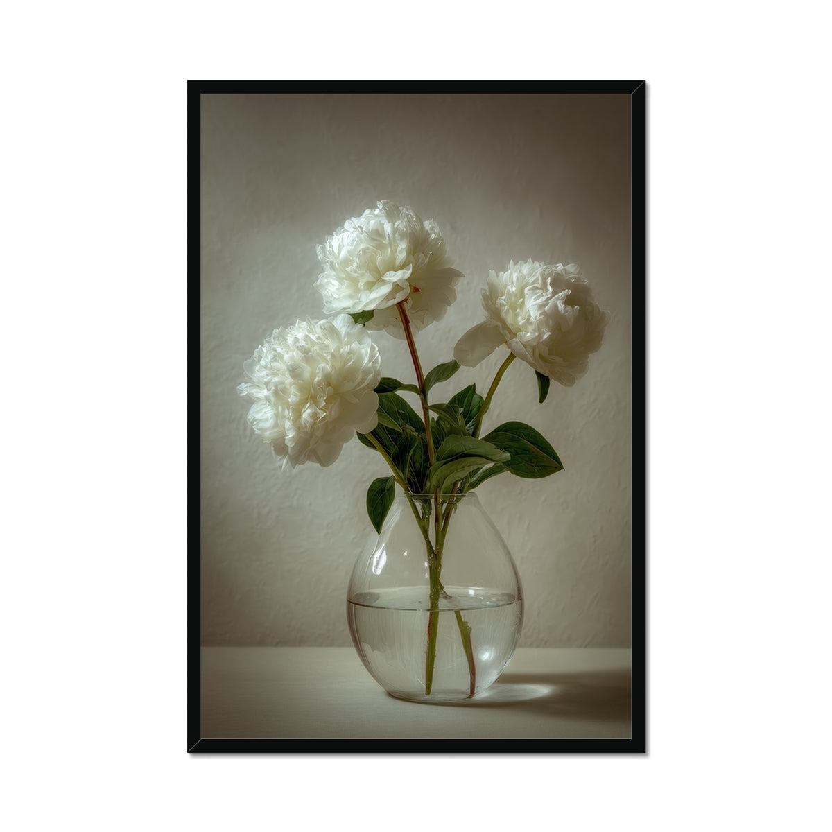 Jen Fargeot Creative | Botanical | Wall Art | White Peonies | Framed Print