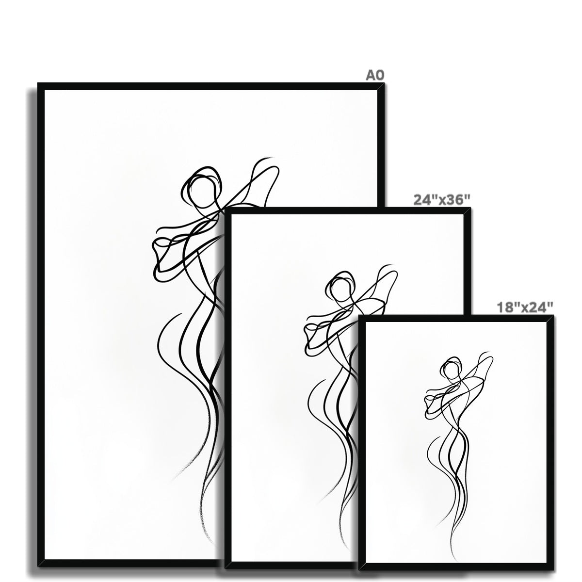 Jen Fargeot Creative | Minimalist | Wall Art | Dancing Flame | Framed Print