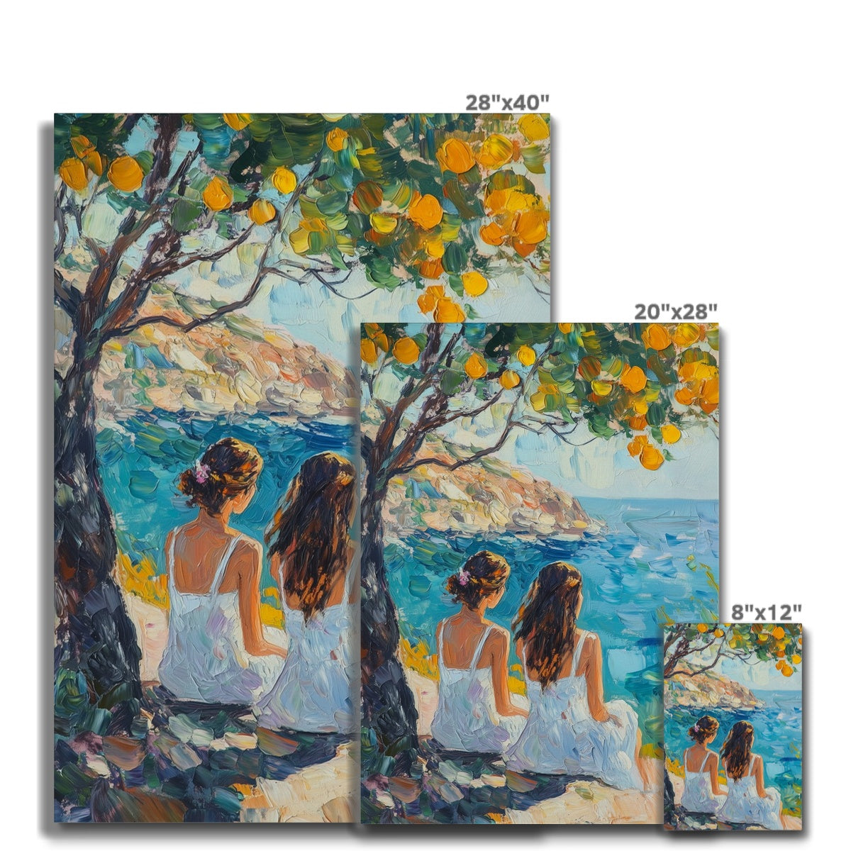 Jen Fargeot Creative | Landscape | Wall Art | Friendship Under The Lemon Tree | Canvas