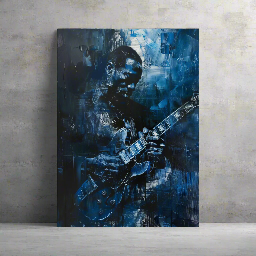 Jen Fargeot Creative | Jazz | Wall Art | Guitar Man Mike | Canvas